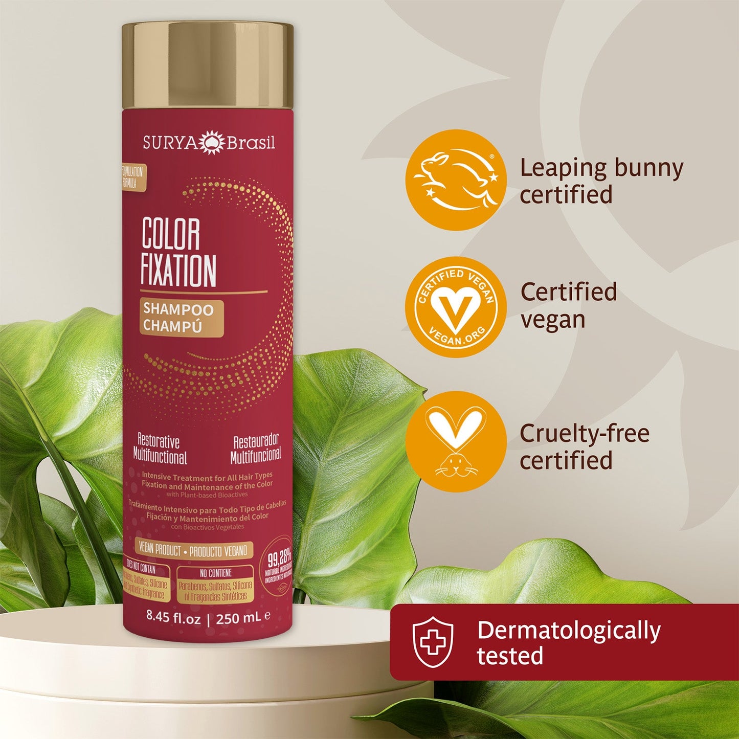 NEW Color Fixation Restorative Shampoo Surya Brasil 8.45oz