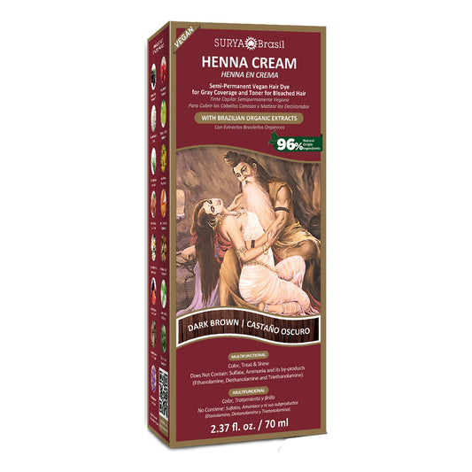 Henna Cream Dark Brown Surya Brasil 2.37oz